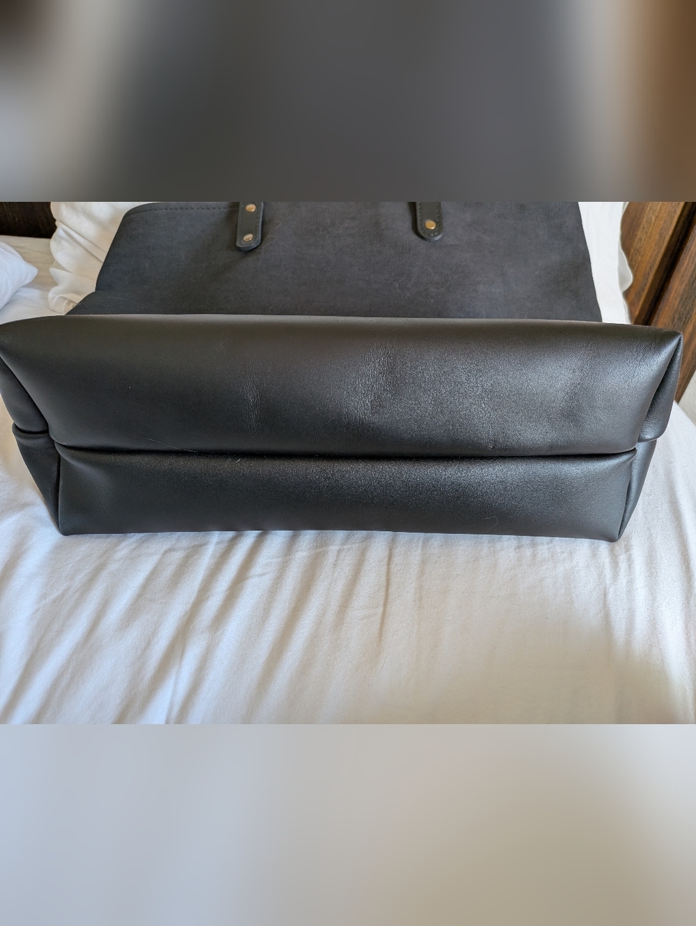 Portland Leather Big Big Canvas Tote Noir - Picture 3 of 4